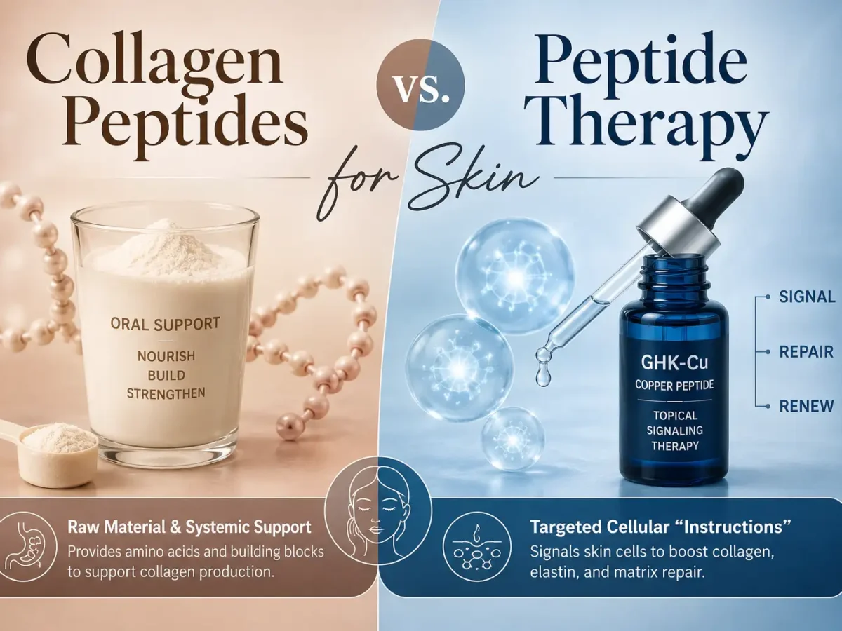 ghk-cu vs ghk peptide for collagen disorders Collagen Peptides vs Peptide Therapy for Skin (2026)